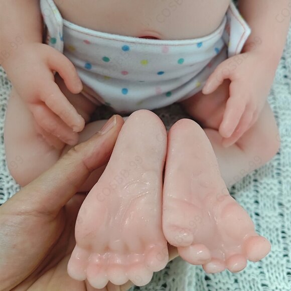 45cm Sleeping Full Platinum Silicone Reborn Baby Dolls Newborn Girl 5.94lbs Baby - Picture 13 of 15